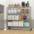 thumbnail image 3 of Legooin 4-Tier Heavy-Duty Storage Rack for Garage Movable Shelving Unit 2400 lbs, Silver, 3 of 10