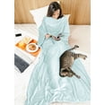 thumbnail image 7 of Solaris Wearable Sleeve Blanket, Flannel Blanket Sweatshirt for Adult,Women,Men Soft Sofa TV Throw Blanket,Cozy Hoodie with Sleeves and Pockets, ,55x72, 7 of 7
