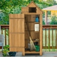 thumbnail image 2 of MCombo 2.52 x 1.77 ft. Metal and Wood Storage Shed, Natural, 2 of 3