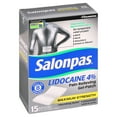 thumbnail image 6 of Salonpas 15 Patches Lidocaine 4% Maximum Strength Pain Relieving Gel Patch, 6 of 7