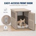 thumbnail image 5 of MINDYES 30" Dog Cage, Indoor Medium Small Dog Crate Furniture with Locking, Light Brown, 5 of 8