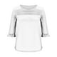 thumbnail image 5 of Camiseta blanca para mujer,Blusa de manga corta estampada para mujer, cuello redondo informal, suave imitación rayón, ideal para uso diario y en casa, sopatenor, 5 of 7