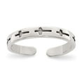 thumbnail image 4 of 925 Sterling Silver Antiqued Crosses Toe Ring, 4 of 5