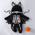 thumbnail image 2 of bbymog Halloween Infant Girl Clothes Newborn Two Piece Long Sleeve Baby Boy Rompers with Hat Set Girls' Jumpsuits & Rompers Black-3 100, 2 of 8