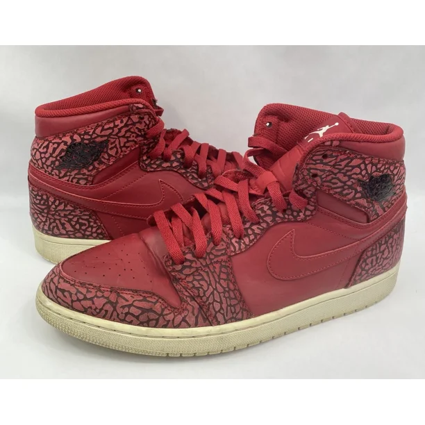 Ni - ke Ni - ke Air Jordan 1 Retro Hi Mens Size 12 US 839115-600 Red Elephant Athletic Shoe