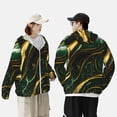 thumbnail image 5 of Picia Green Marble Women's Men's UPF 50+ Sun Protection Hoodie Shirt Long Sleeve SPF Fishing Outdoor UV Hiking Lightweight Shirts-X-Large, 5 of 9