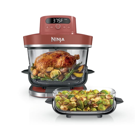 Freidora de aire Ninja Crispi Pro 6 en 1 de vidrio de 6 qt y 2.5 qt