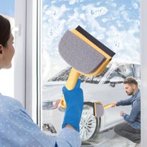 sruoe Squeegee for Shower, Shower Scraper Squeegee, Window Squeegee with Scrubber, Mirror scraper, Squeegees for Glass Door, Car, Tile Cleaning Scraping, Kichen Tabetop Water Witpers