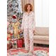 thumbnail image 1 of Conjunto de pijama navideño para mujer 2025, camisa abotonada con bolsillo en el pecho y manga larga, conjunto de pantalones, ropa de dormir de 2 piezas para invierno y otoño, 1 of 1