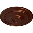 thumbnail image 3 of Ekena Millwork 21 7/8"OD x 2 3/8"P Classic Ceiling Medallion (For Canopies up to 5 1/2"), Hand-Painted Antique Copper, 3 of 5