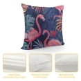 thumbnail image 4 of PHYHOO Pillowcase Tropical Plants Pink Flamingos Throw Pillow Covers Shells for Couch Office Bedroom Home Decoration, 4 of 5