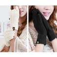 thumbnail image 2 of MIASHUI Women's Winter Knit Touchscreen Gloves, Double Layer Thick Gloves for Cycling, Driving, Outdoor Cold Weather White, 2 of 4