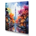thumbnail image 2 of Designart "Parisian Spectrum Icon" City Paris Canvas Art Print, 2 of 7