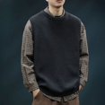 thumbnail image 4 of Chalecos de punto para hombre, chaleco negro, forro polar, cálido, grueso, de diseñador, ropa de calle, suéter para hombre, ropa popular coreana, reseñas de moda Y2k, 4 of 4