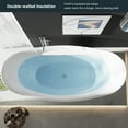 thumbnail image 3 of FerdY Boracay 67" Acrylic Freestanding Soaking Bathtub with Chrome Pop-up Drain,  White, F02503, 3 of 7