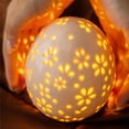thumbnail image 5 of Ceramic Hollow Easter Egg Crafts Decoration Candle Stand Small Night Light Feel Light Dreamy Home Decoration, 5 of 6