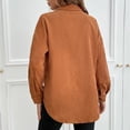 thumbnail image 6 of XFLWAM Button Down Shirts for Womens Boyfriend Long Sleeve Oversized Blouses Tops with Pockets Coffee XL, 6 of 6
