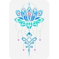 thumbnail image 1 of Plantilla de flor de loto de la vida, 21 x 29,7 cm, reutilizable, para tatuajes de mandala, manualidades y bricolaje., 1 of 7