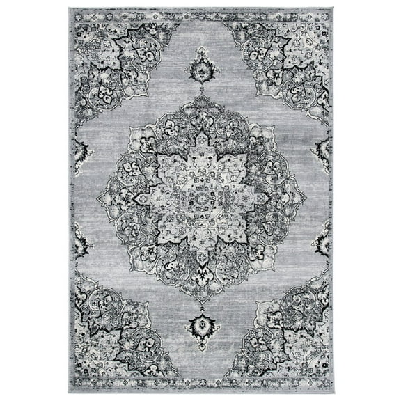 SAFAVIEH Brentwood Oscar Floral Area Rug, Silver/Black, 8' x 10'