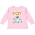 thumbnail image 3 of Inktastic Boo with Mummy Cat Boys or Girls Long Sleeve Toddler T-Shirt, 3 of 5