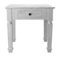 thumbnail image 4 of Furniture of America Vera Rustic Wood 1-Drawer End Table in Antique White, 4 of 7