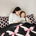 thumbnail image 5 of Castle Fairy Full 3-Piece Bow Plaid Comforter Set, 5 of 8