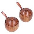 thumbnail image 4 of Seasoning Pot Wooden Salt Nontoxic Odorless Salt Container Spice Jar with Lid Kitchen Tool, 4 of 7