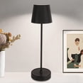 thumbnail image 4 of Mistaha Creative Touch Control Dimmable Table Lamp with Metal Texture and Long Battery Life - Black Aluminum Alloy/Iron/Acrylic Lamp with 2000mAh/4000mAh Battery, Adjustable Light Color and Brightness, 4 of 6