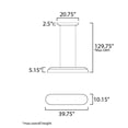 thumbnail image 5 of ET2 E34616-DG 39.75 x 5 in. Wimbledon-Linear Pendant, Dark Gray, 5 of 5