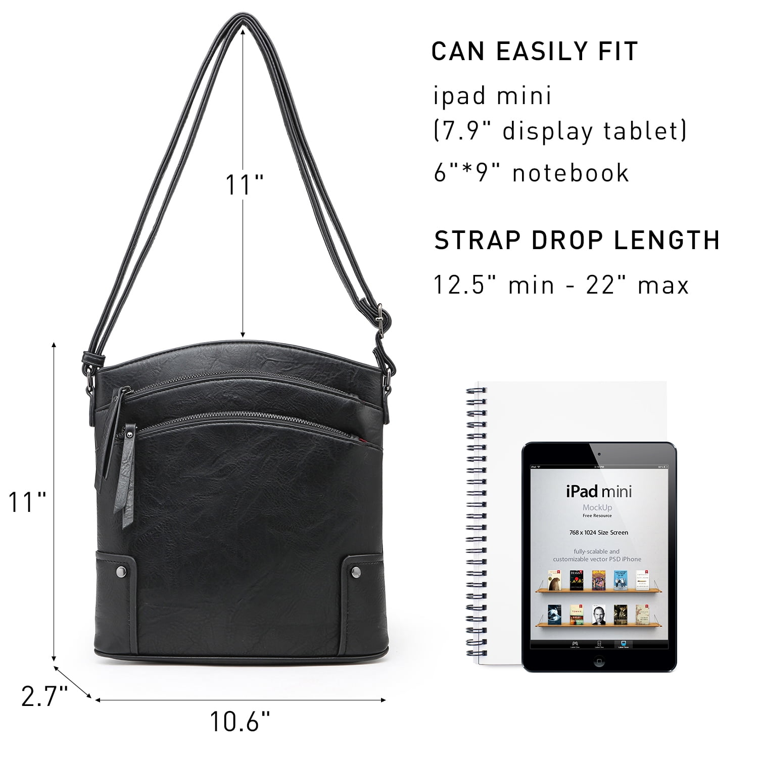 VONMAY Women's Crossbody Bags Multi-pockets Crossover Shoulder Bags