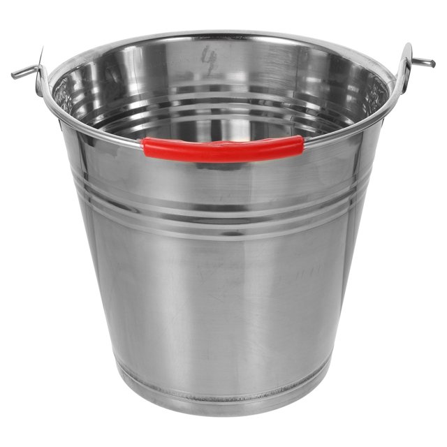 Cubo de ceniza galvanizado WeiWei con asa para uso en interiores y exteriores
