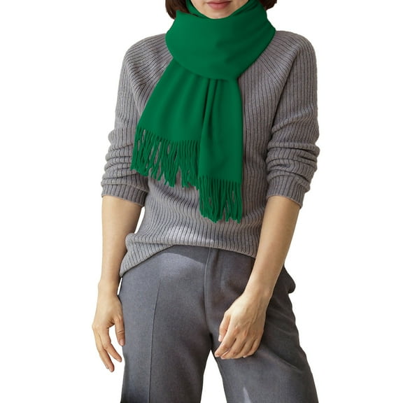 Shawl Wraps for Women Scarves Autumn And Winter With A Versatile Like Feel Tassels Style Warm Suitable As Neck Warmer Blackish Green Scarf