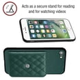 thumbnail image 2 of for iPhone 7 / 8 / SE 2022 & 2020 Slim Case with Card Holders and Strap for Women, iPhone 7/ 8/SE 2022 & 2020 Phone Case Wallet PU Leather Kickstand RFID Blocking Flip Shockproof Wallet Case - Green, 2 of 11