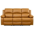 thumbnail image 5 of AUKFA 3 Seats Recliner Sofa Chair, Home Theater Sofa with Flipped Backrest and Cupholder, Yellow, 5 of 14