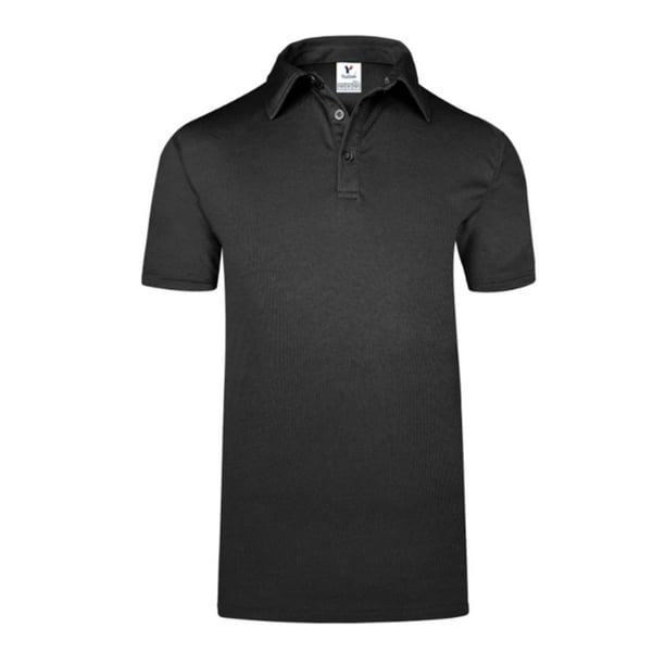 Playera Tipo Polo para Caballero Color Negro Talla Grande 100 Poliester. Yazbek C1502 Bodega Aurrera en linea