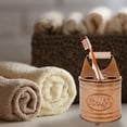 thumbnail image 2 of Autumn Alley Farmhouse Toothbrush Holders for Bathrooms - Rustic Copper Tooth Brush Holder - Farmhouse Bathroom Accessories Country Decor, Toothpaste & Electric Toothbrush Compartment, Copper, 2 of 9