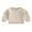 Beige, variant on Meihuid Girl Casual Sweatshirts Toddler Solid Color Crew Neck Pullovers Tops