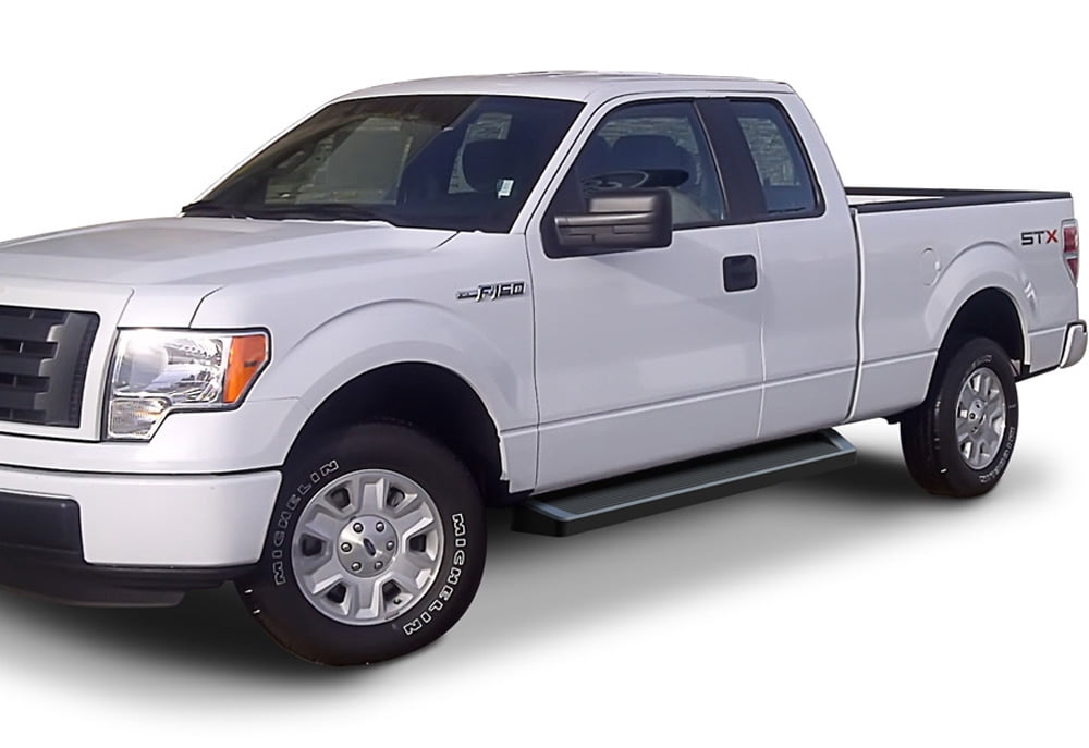 APS Black Running Boards Style Compatible with Ford F150 2004-2014 Super Cab (Exclude Heritage Edition) (Nerf Bars Side Steps Side Bars)