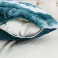 thumbnail image 5 of Home Soft Things Jacquard Faux Fur 2 Piece Throw Pillow Cover Set - Deep Teal - 14" x 26", 5 of 7