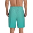thumbnail image 2 of Balery Turquoise Glitter Men's Cotton Knit Pajama Shorts Waistband & Pockets,Short Pajama Pants-3X-Large, 2 of 8