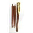 thumbnail image 3 of Nautical Walking Cane Antique Brass Stick 3 Folding Telescope Stick Brown Wooden Rustic Vintage Home Decor Gifts, 3 of 3