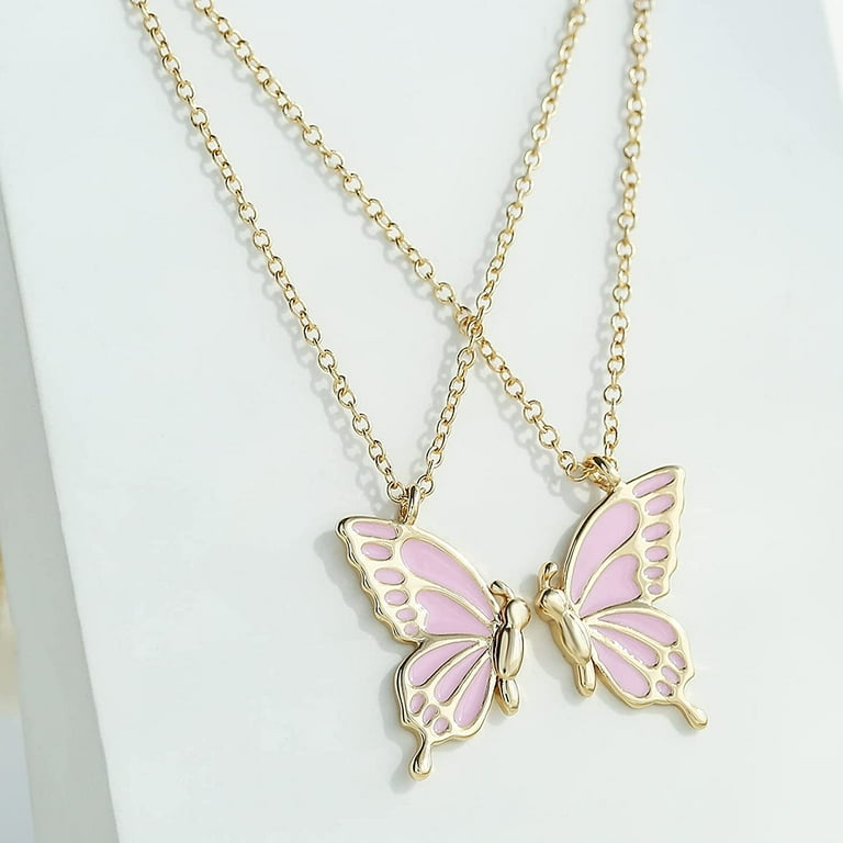 MISS RIGHT Butterfly Jewelry Birthstone Necklaces and Sterling