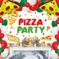 thumbnail image 2 of Pizza Party Decorations, Pizza Theme Birthday Party Supplies - Italy Pizza Theme Birthday Backdrop Balloon Arch Garland kit Cake Topper Pizza Foil Balloon for Baby Shower Birthday Party-70PCS, 2 of 7