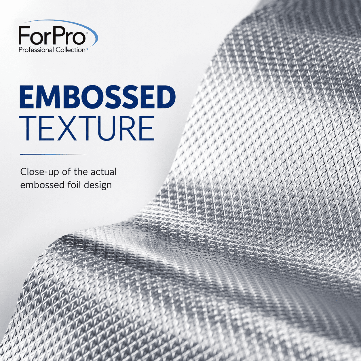 ForPro Embossed Foil Sheets 900S, 9” W x 10.75” L, 500-Count, Aluminum Foil, Pop-Up Dispenser, for Hair Color Application and Highlighting, Food Safe