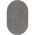 thumbnail image 1 of Unique Loom Solo Solid Plush Kids Modern Rug 5' x 8' Oval Gray, 1 of 4
