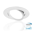 thumbnail image 4 of Nicor Lighting DCG421204KWH 565 Lumens LED Recessed Can Gimbal Round Downlight - White, 4 of 4