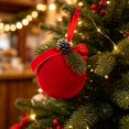 thumbnail image 3 of Dmlowu Christmas Tree Decorations, Shatterproof Red Christmas Ball Ornaments with Bow and Pinecones, Vintage Flocked Ornaments for Christmas Tree Holiday Decor, 3 of 7