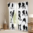 thumbnail image 3 of jejeloiu Hockey Game Lovers Blackout Curtains Set of 2 (52x84 Each),Ice Sport Theme Window Curtains,White Black Curtains and Drapes For Boys Kids,Microfiber Bedroom Decor, 3 of 6