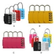 thumbnail image 1 of 4 Pieces Digital Combination Lock Resettable Outdoor Key Padlock Lock Zinc with Shackle Luggage Case Safety Protection Gym Door Gate Yellow, 1 of 9