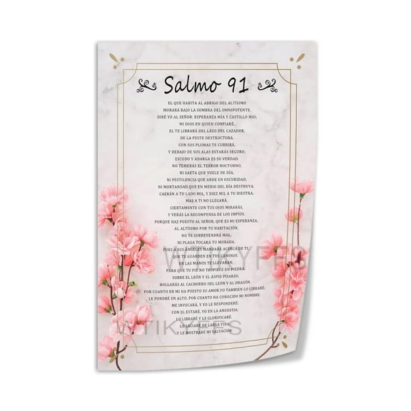 Salmo 91 En Español Para Pared Poster Cuadros Para Dormitorios Poesía Biblia Española Verso De La Bi Canvas Painting Wall Art Poster for Bedroom Living Room Decor